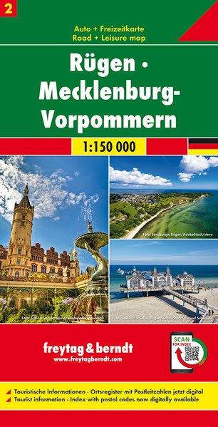 Carte routière - Rügen - Mecklenburg - Vorpommern (Allemagne), n° 2 | Freytag & Berndt - 1/50 000 carte pliée Freytag & Berndt 