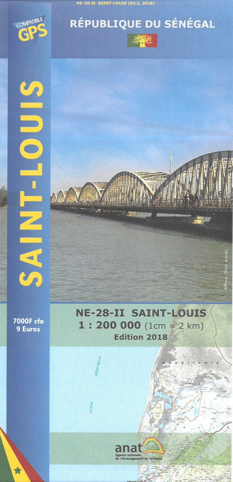 Carte routière - Saint-Louis | Laure Kane carte pliée Laure Kane 