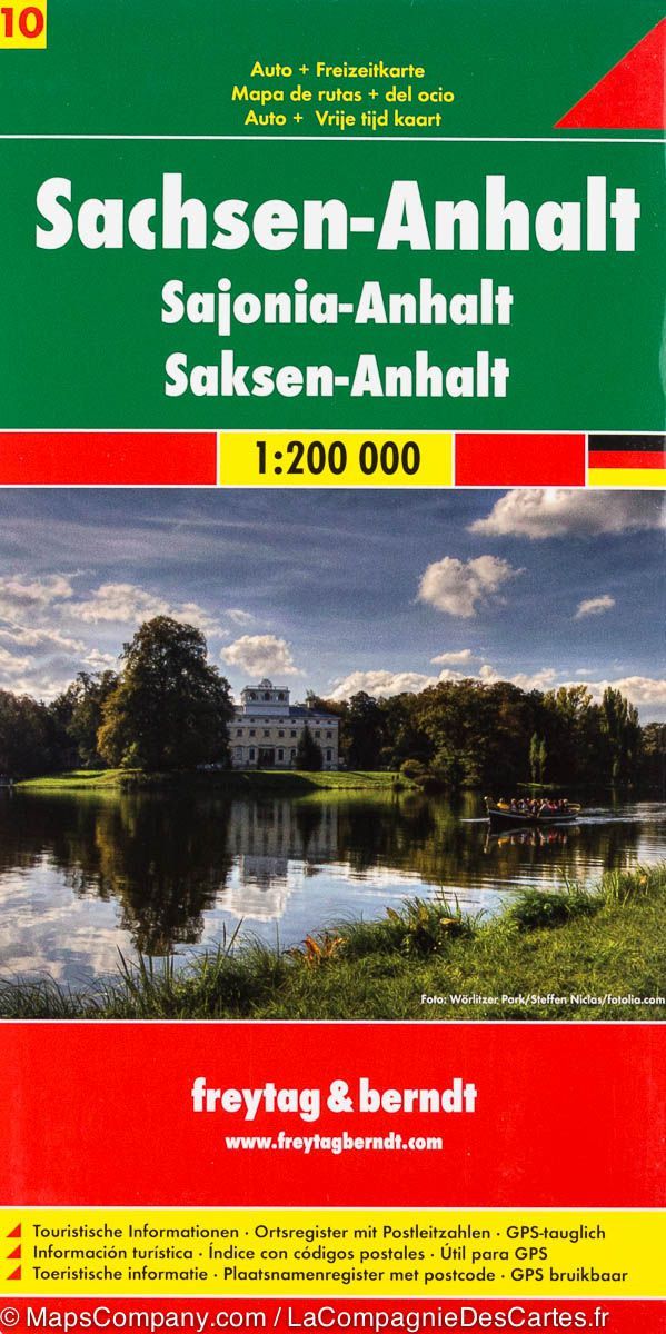 Carte routière - Saxe Anhalt (Allemagne) | Freytag & Berndt carte pliée Freytag & Berndt 