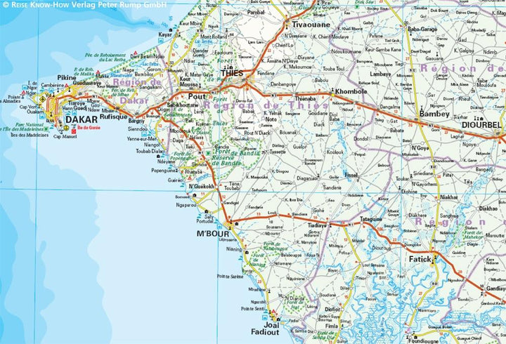 Carte routière - Sénégal & Gambie | Reise Know How carte pliée Reise Know-How 