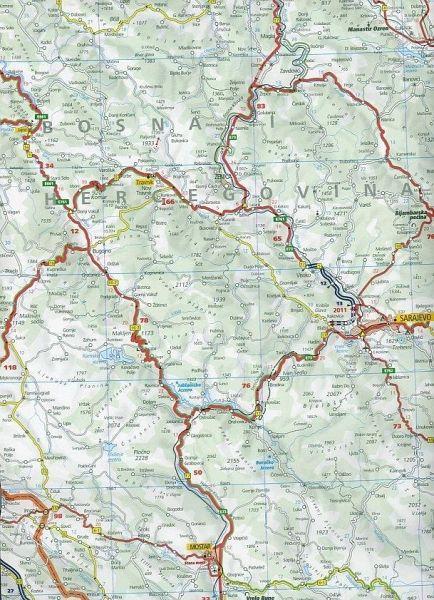Carte routière - Slovénie, Croatie, Bosnie-Herégovine | Kümmerly & Frey carte pliée Kümmerly & Frey 