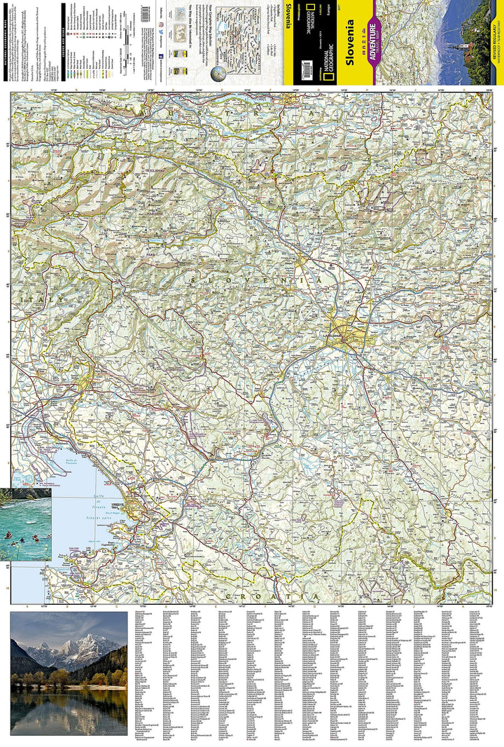Carte routière - Slovénie | National Geographic carte pliée National Geographic 