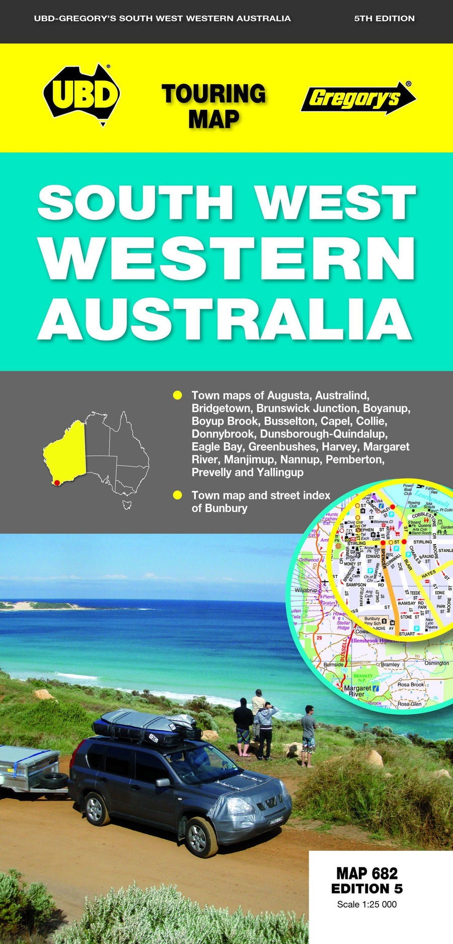 Carte routière - South-West Western Australia, n° 682 | UBD Gregory's carte pliée UBD Gregory's 