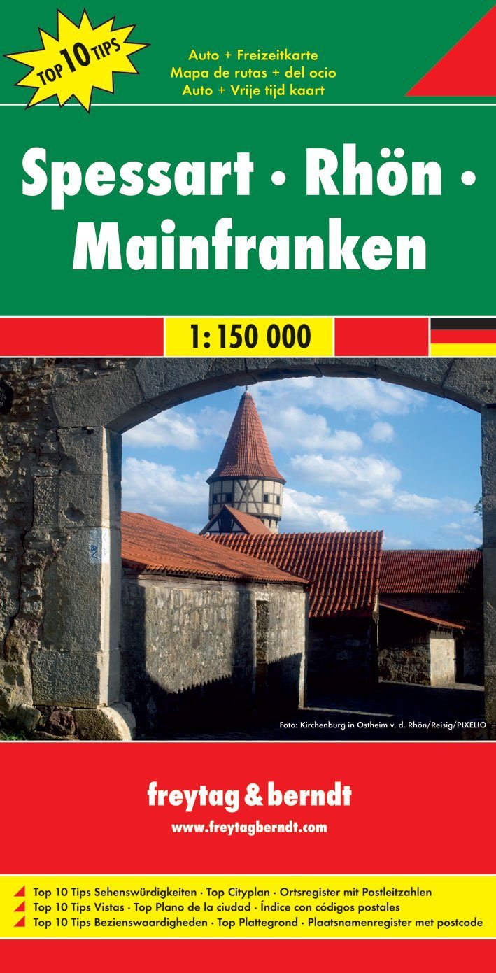 Carte routière - Spessart - Rhön - Basse-Franconie (Bavière, Hesse) | Freytag & Berndt carte pliée Freytag & Berndt 