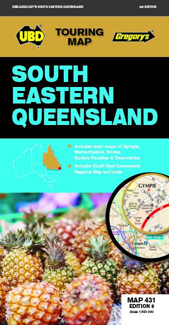 Carte routière - sud-est du Queensland, n° 431 | UBD Gregory's carte pliée UBD Gregory's 