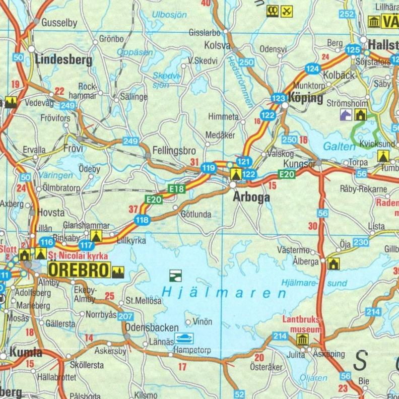 Carte routière - Suède | Norstedts carte pliée Norstedts 