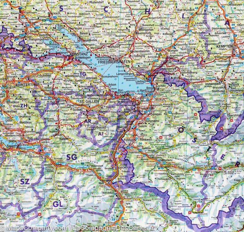 Carte routière - Europe Centrale  Freytag & Berndt – La Compagnie