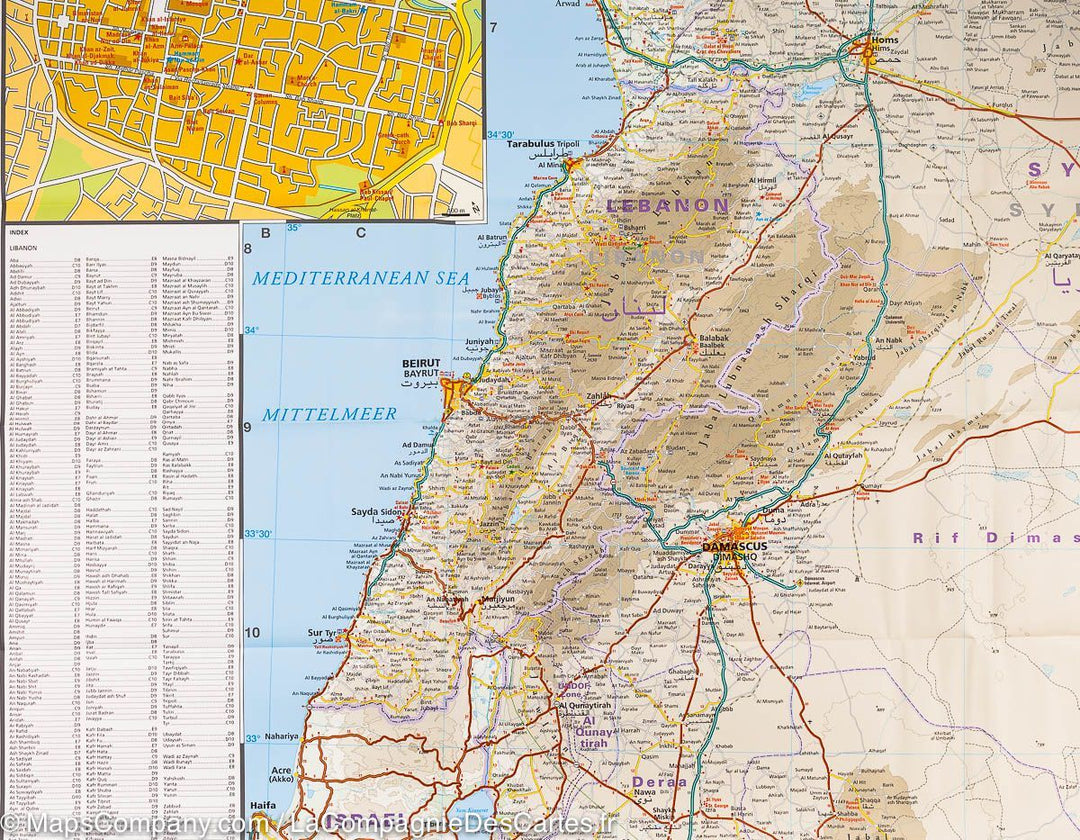 Carte routière - Syrie & Liban | Reise Know How carte pliée Reise Know-How 
