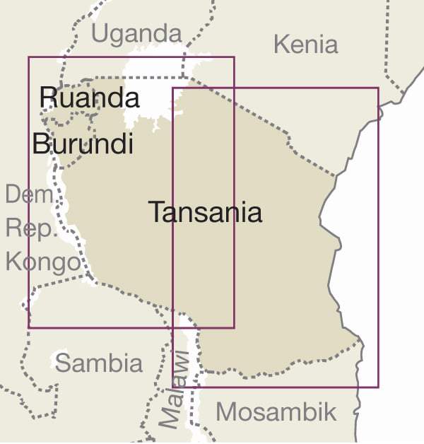 Carte routière - Tanzanie, Rwanda & Burundi | Reise Know How carte pliée Reise Know-How 