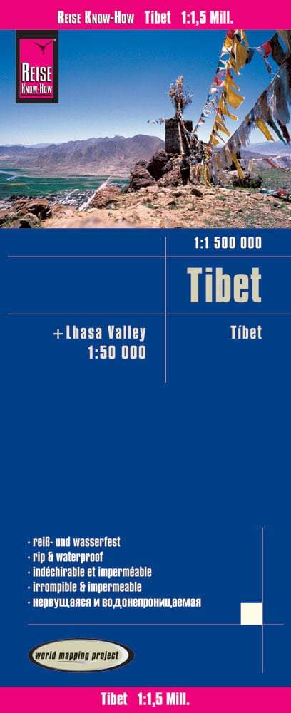 Carte routière - Tibet & Vallée de Lhassa | Reise Know How carte pliée Reise Know-How 