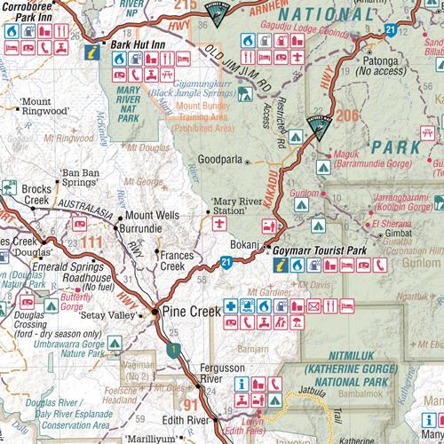Carte routière - Top End & Gulf (Territoire du Nord, Australie) | Hema Maps carte pliée Hema Maps 