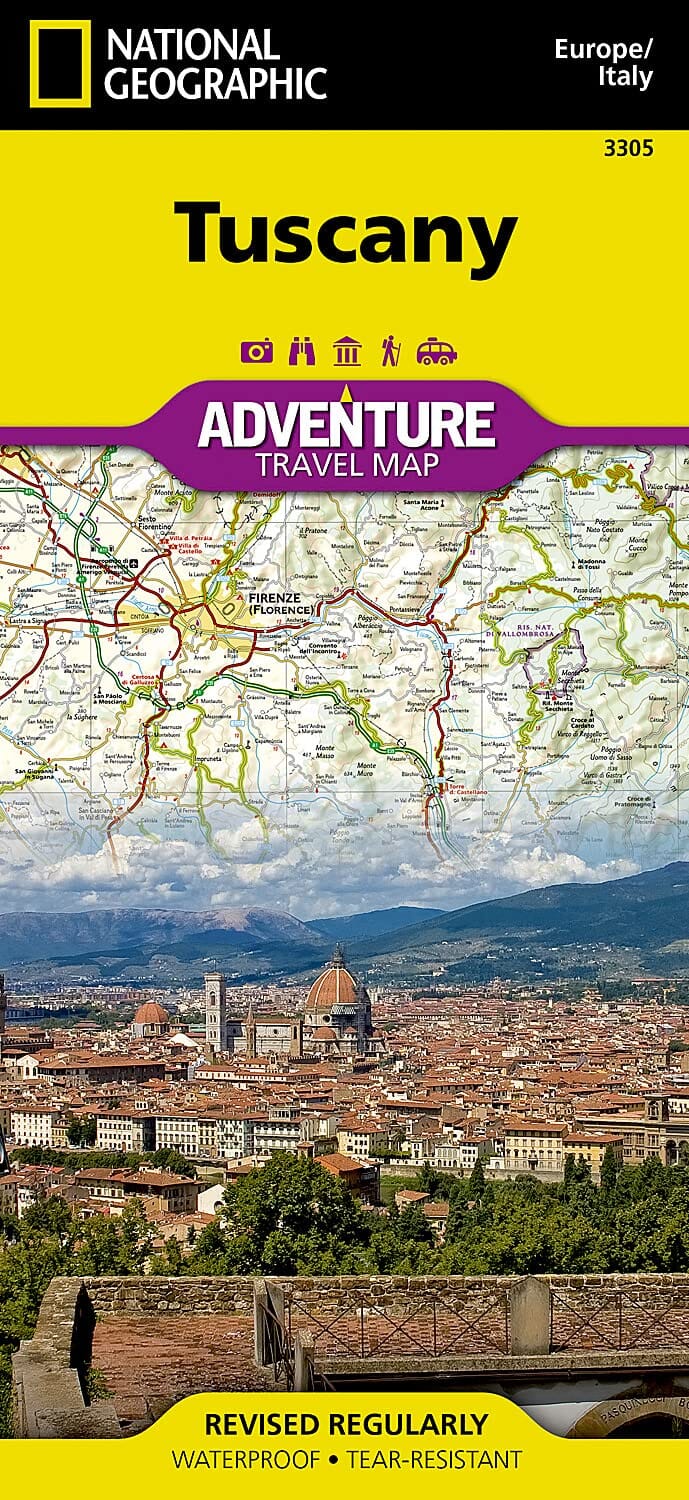 Carte routière - Toscane | National Geographic carte pliée National Geographic 