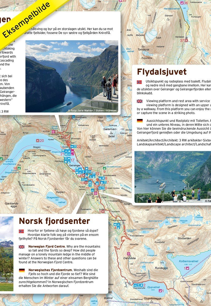 Carte routière touristique n° 05 - Aurlandsfjellet (Norvège) | Nordeca carte pliée Nordeca 