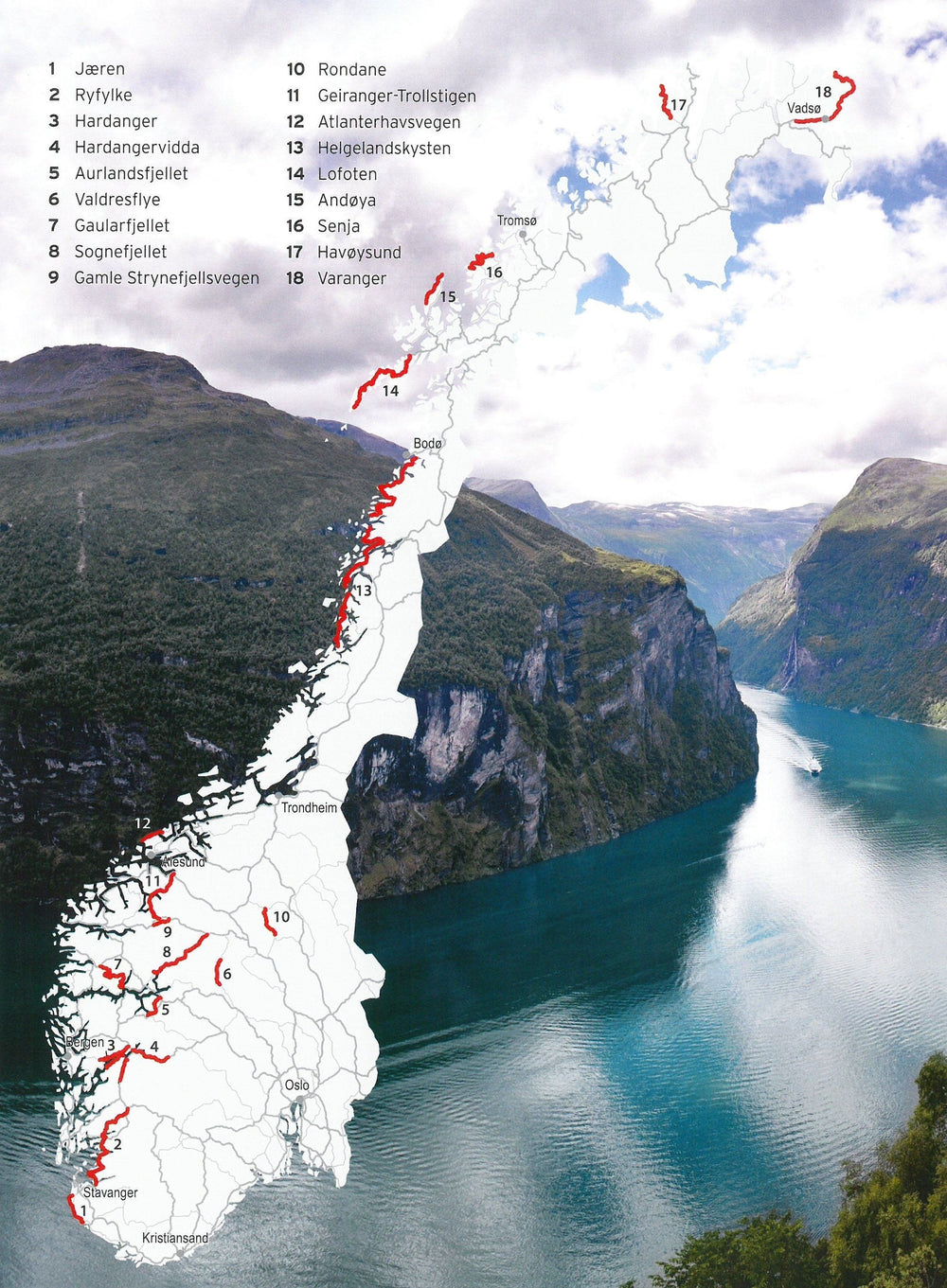 Carte routière touristique n° 09 - Gamle Strynefjellsvegen (Norvège) | Nordeca carte pliée Nordeca 
