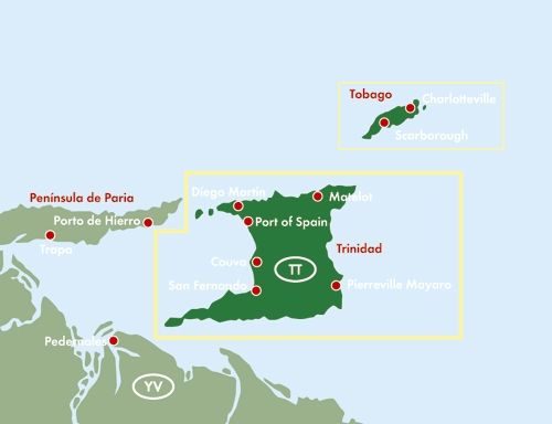 Carte routière - Trinité & Tobago | Freytag & Berndt carte pliée Freytag & Berndt 