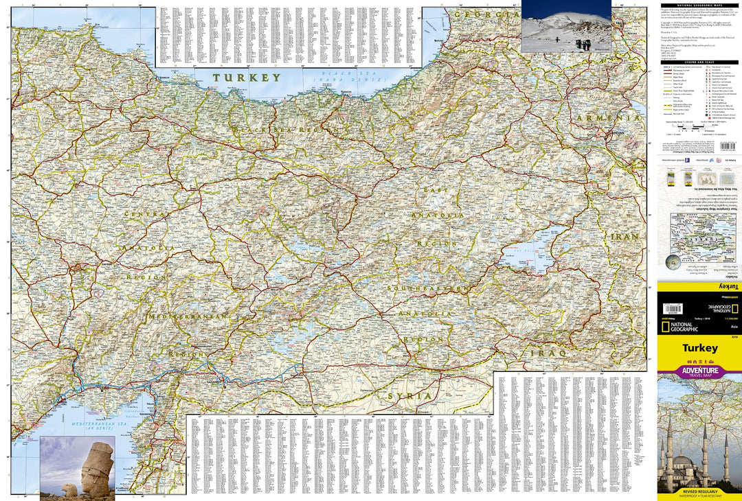Carte routière - Turquie | National Geographic carte pliée National Geographic 