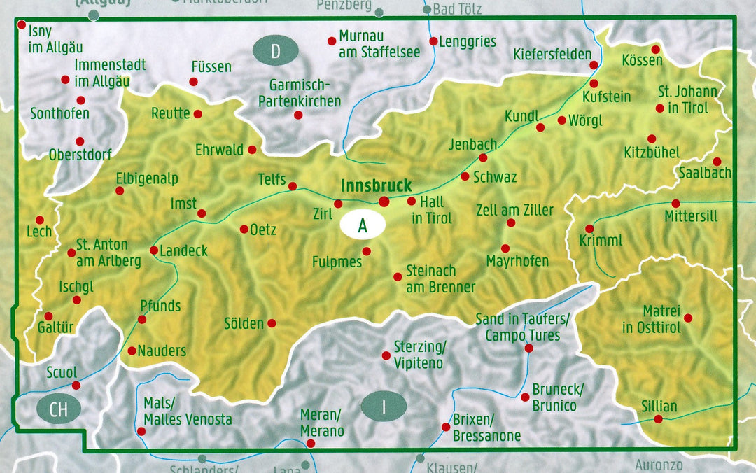 Carte routière - Tyrol (Autriche) | Freytag & Berndt carte pliée Freytag & Berndt 
