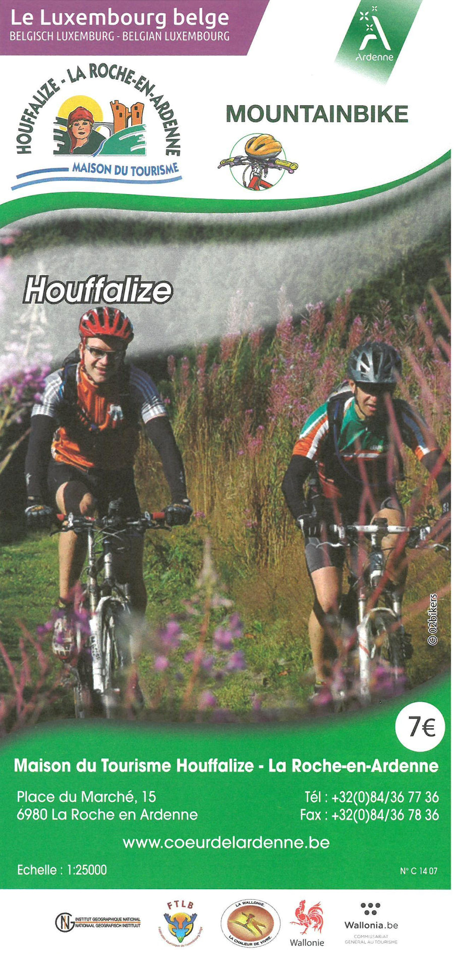Carte spéciale VTT - Houffalize (Belgique) | NGI carte pliée IGN Belgique 