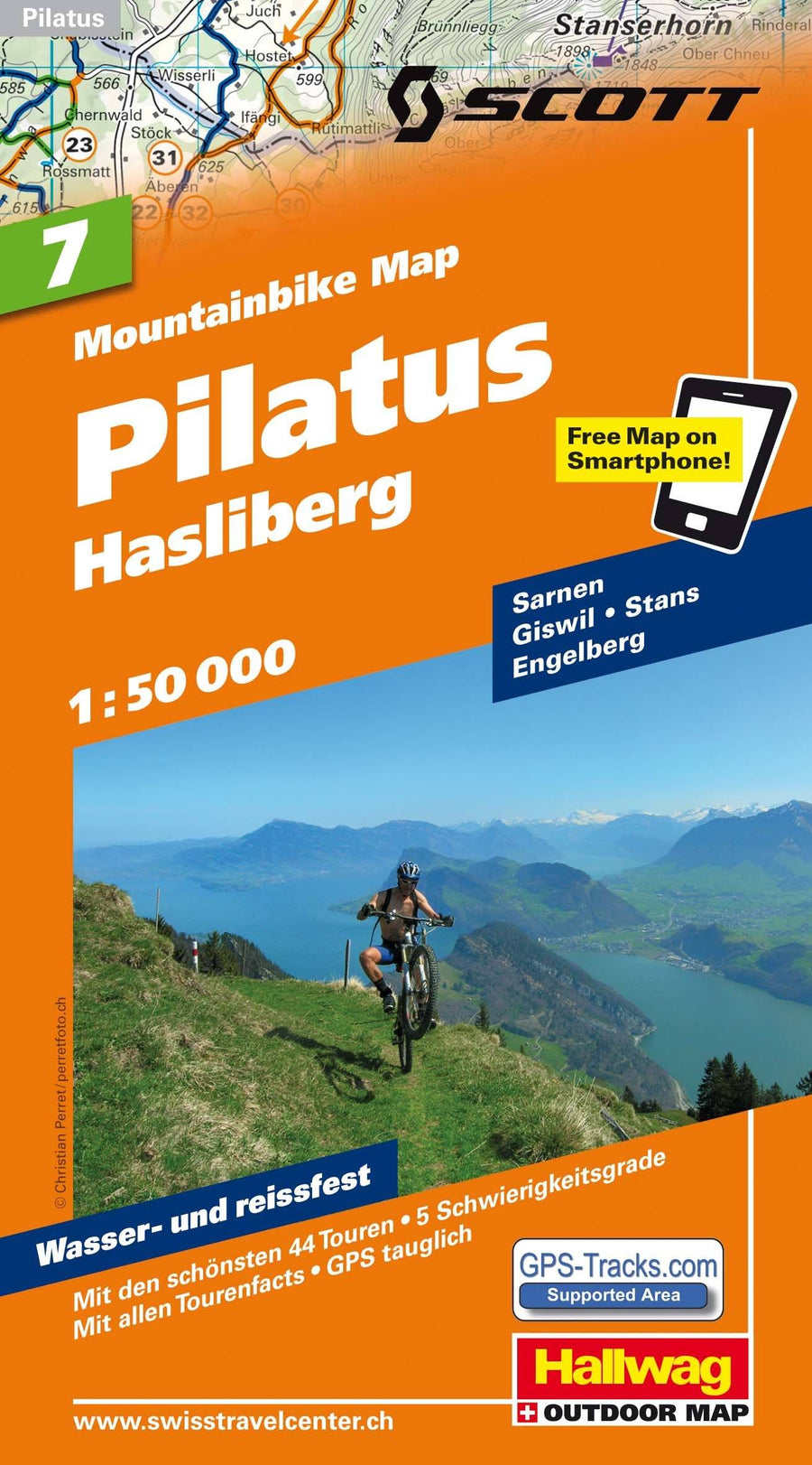 Carte spéciale VTT n° WKM.07 - Pilatus, Hasliberg (Suisse) | Hallwag carte pliée Hallwag 