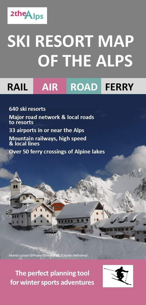 Poster Alpes à gratter des stations de ski