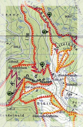 Carte Supertrail - Freiburg Nord | Supertrail Map carte pliée Supertrail Map 