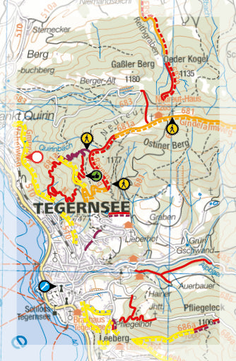 Carte Supertrail - Tegernsee, Schliersee | Supertrail Map carte pliée Supertrail Map 