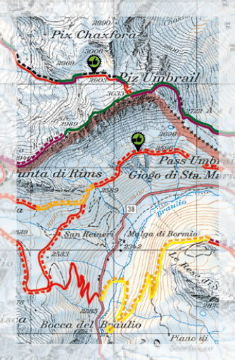Carte Supertrail - Unterengadin, Val Müstair | Supertrail Map carte pliée Supertrail Map 