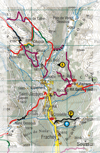 Carte Supertrail - Val d'Aoste Est | Supertrail Map carte pliée Supertrail Map 