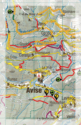 Carte Supertrail - Val d'Aoste Ouest | Supertrail Map carte pliée Supertrail Map 