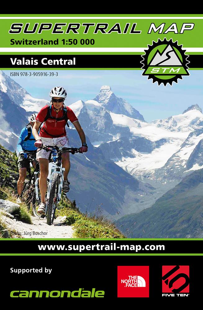 Carte Supertrail - Valais Central | Supertrail Map carte pliée Supertrail Map 