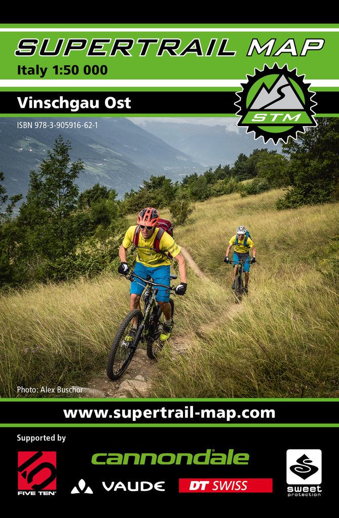 Carte Supertrail - Vinschgau, Val Venosta Est | Supertrail Map carte pliée Supertrail Map 