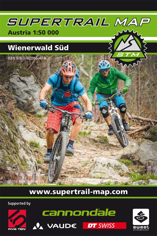 Carte Supertrail - Wienerwald Sud | Supertrail Map carte pliée Supertrail Map 