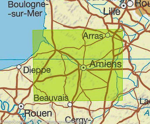 Carte TOP 100 n° 103 - Amiens & Arras | IGN carte pliée IGN 