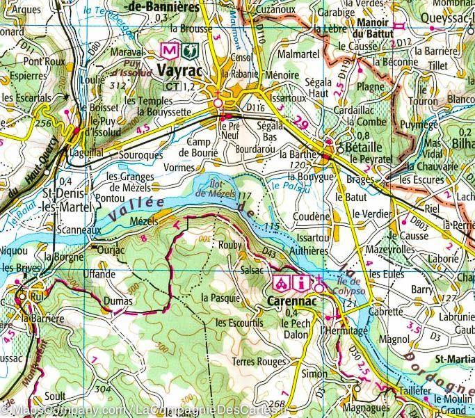 Carte TOP 100 n° 154 - Brive-la-Gaillarde, Tulle, Figeac & PNR des Causses du Quercy (nord) | IGN carte pliée IGN 