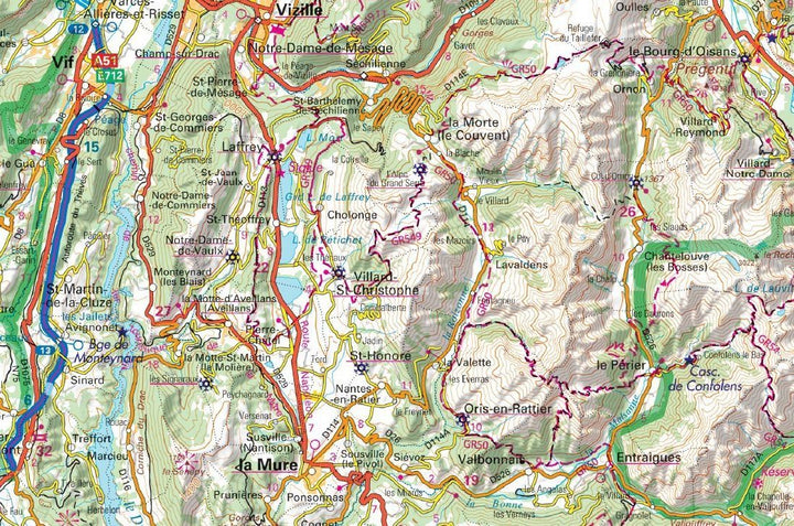 Carte IGN TOP 200 - 202 - Haut-Jura & Alpes du Nord | IGN - La Compagnie des Cartes
