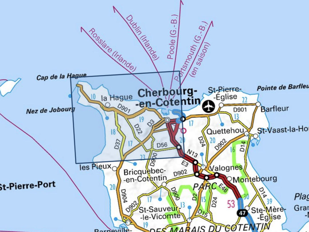 Carte TOP 25 n° 1210 OT - Cherbourg en Cotentin, Cap de la Hague | IGN carte pliée IGN 