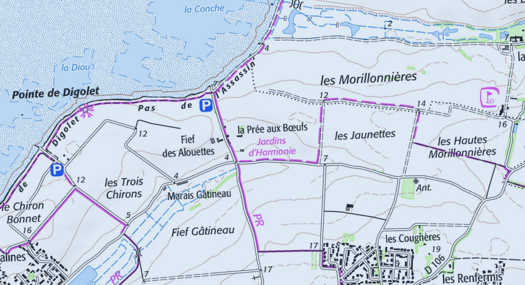 Carte TOP 25 n° 1329 ET - La Rochelle, Anse de l'Aiguillon | IGN carte pliée IGN 