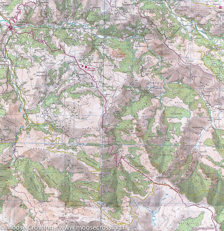 Carte TOP 25 n° 1346 ET - Forêt d'Iraty & Pic d'Orhy (Pyrénées) | IGN carte pliée IGN 