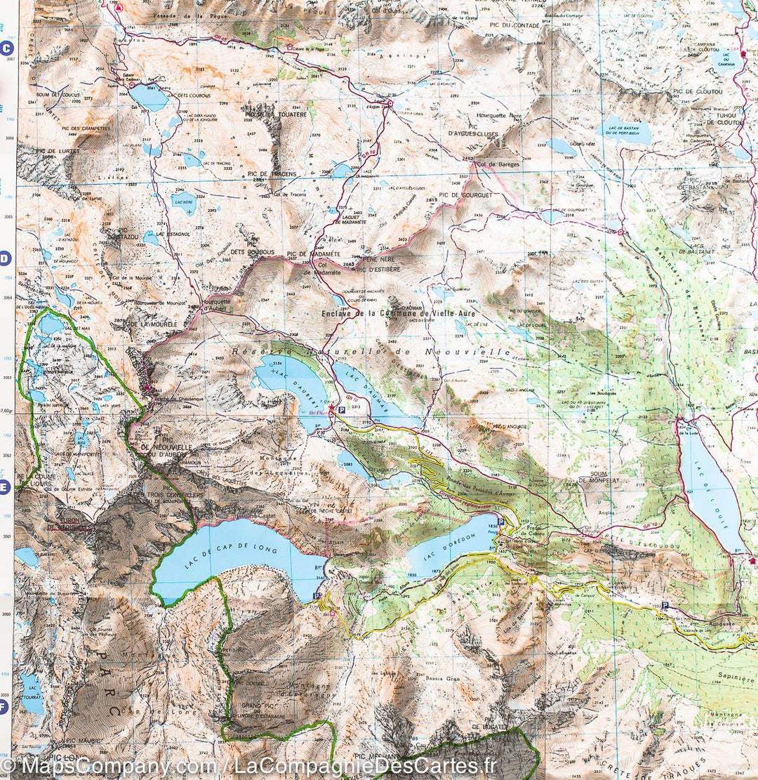 Carte TOP 25 n° 1748 ETR (résistante) - Néouvielle, Vallée d'Aure & PN des Pyrénées | IGN carte pliée IGN 