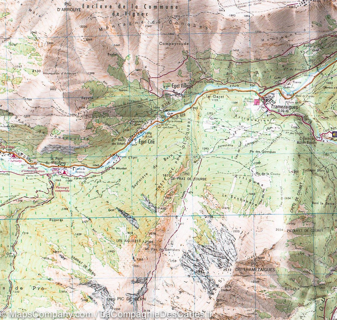 Carte TOP 25 n° 1748 ETR (résistante) - Néouvielle, Vallée d'Aure & PN des Pyrénées | IGN carte pliée IGN 