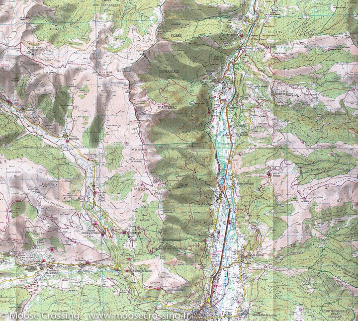 Carte TOP 25 n° 1848 OT - Bagnères-de-Luchon & Lac d'Oô (Pyrénées) | IGN - La Compagnie des Cartes