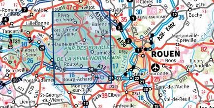 Carte TOP 25 n° 1911 OT - Forêts de Brotonne et du Trait-Maulévrier, PNR de Brotonne | IGN carte pliée IGN 