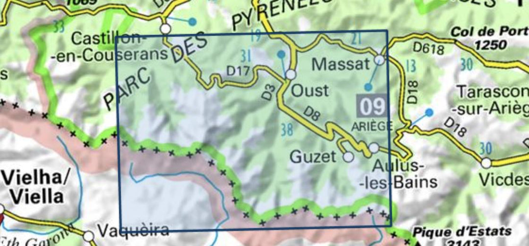 Carte TOP 25 n° 2048 OT - Aulus-les-Bains & Mont Valier (Pyrénées) | IGN - La Compagnie des Cartes