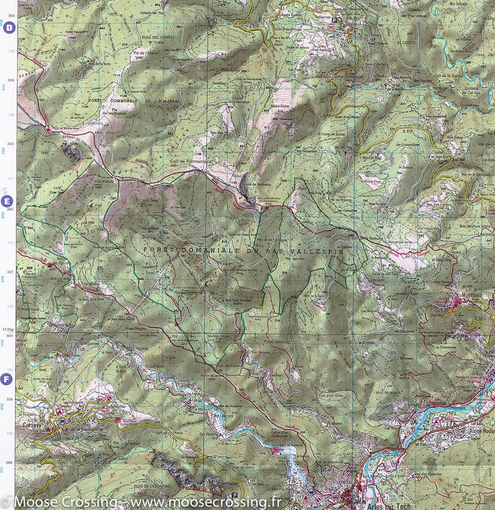 Carte TOP 25 n° 2449 OT - Céret, Amélie les Bains, Palalda &amp; Vallée du Tech (Pyrénées Orientales) - La Compagnie des Cartes