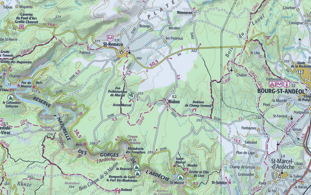 Carte TOP 25 n° 2939 OT - Gorges de l'Ardèche, Bourg-St-Andéol  | IGN - La Compagnie des Cartes