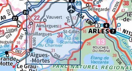 Carte TOP 25 n° 2943 OT - Saint-Gilles, Vauvert | IGN carte pliée IGN 