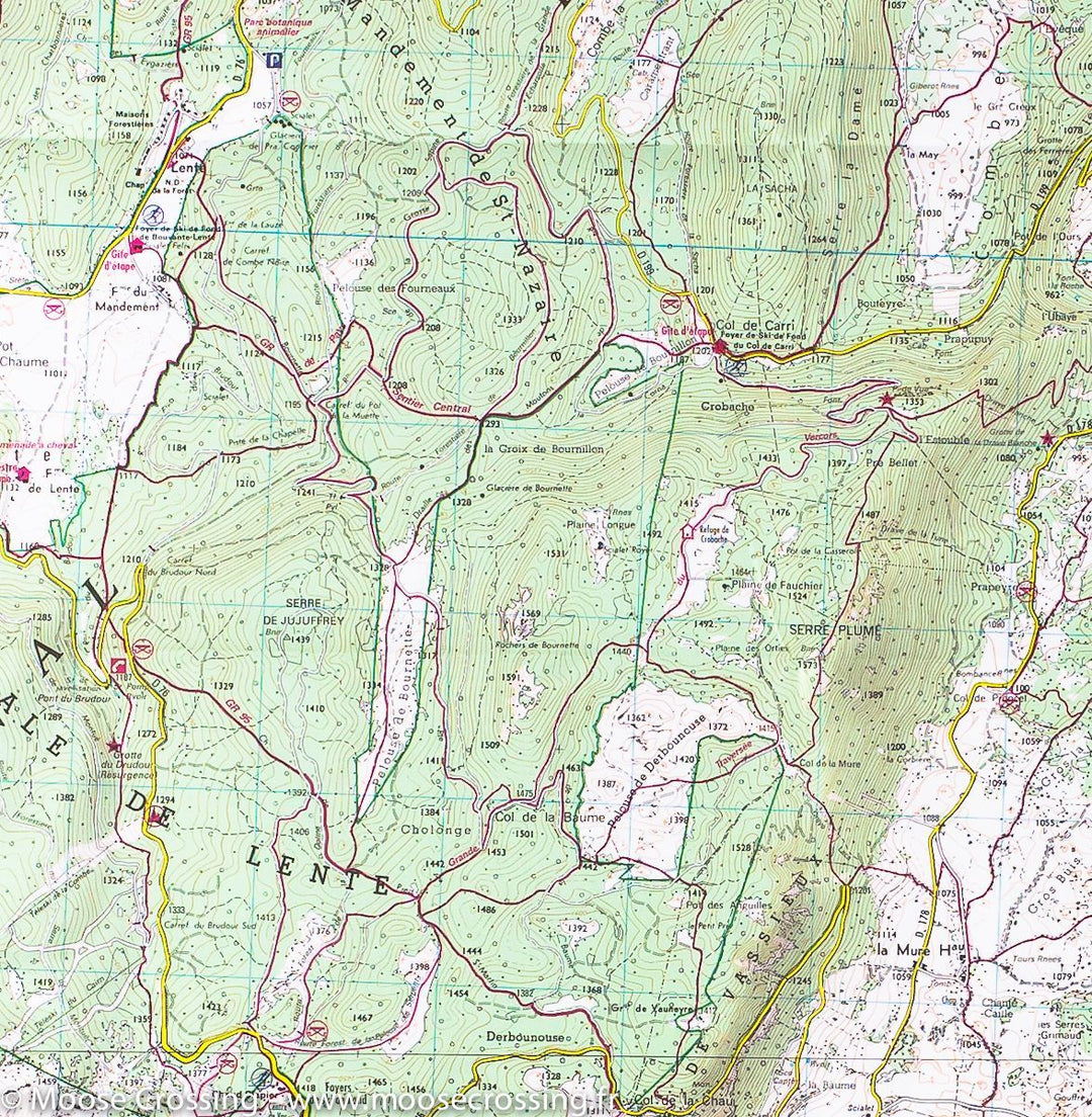 Carte IGN TOP 25 n° 3136 ET - Combe Laval & forêt de Lente (PNR du Vercors, Alpes) - La Compagnie des Cartes