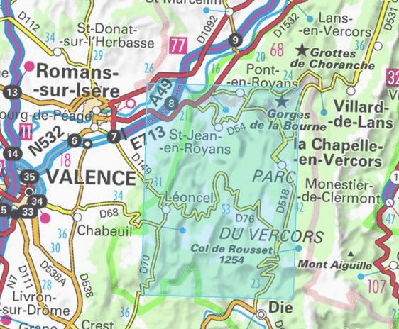 Carte IGN TOP 25 n° 3136 ET - Combe Laval & forêt de Lente (PNR du Vercors, Alpes) - La Compagnie des Cartes