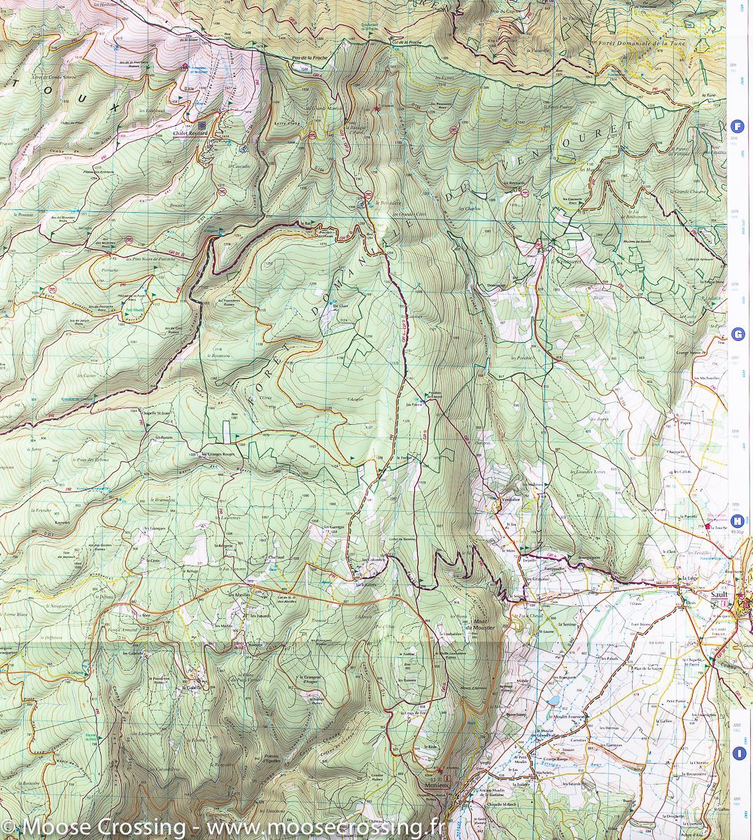 Carte TOP 25 n° 3140 ETR (résistante) - Mont Ventoux (Provence) | IGN carte pliée IGN 