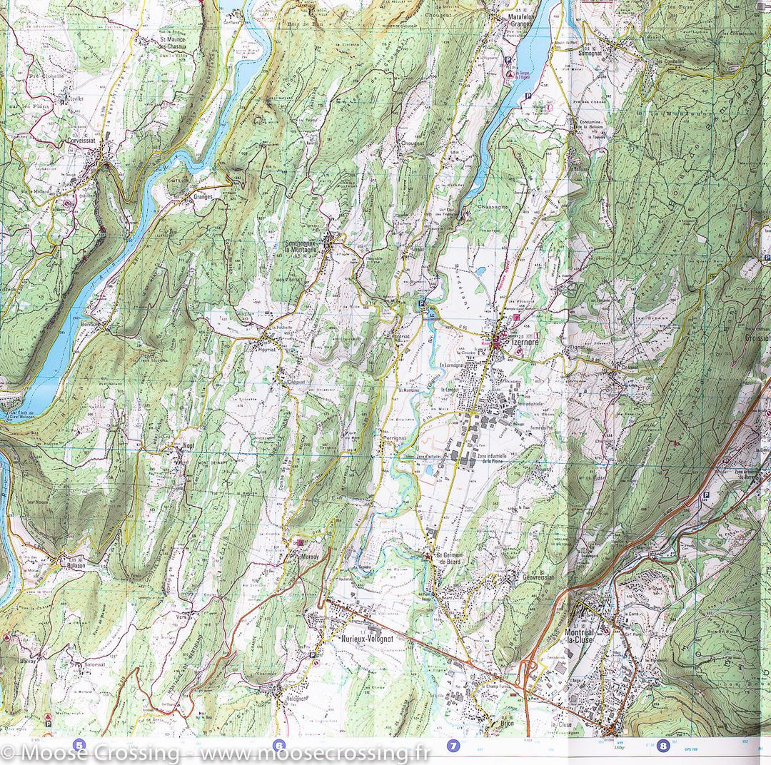 Carte IGN TOP 25 n° 3228 OT - Oyonnax, Gorges de l'Ain (PNR du Haut-Jura) - La Compagnie des Cartes